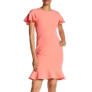 Maggy London Coral Midi Dress